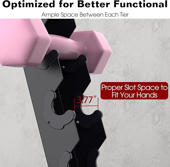 Dumbbell Rack Compact Weight Rack for Dumbbell, Kettlebell, Barbell, Heavy Duty Weight Storage Organizer