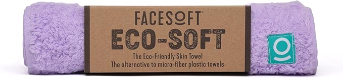 FACESOFT Eco Friendly Gym Towels for Working Out - Soft and Absorbent Cotton Exercise Towel - No Synthetic Microfibers or Plastics - Sweat Towel for Gym, Fitness, Sports, Yoga - Lavender - 1 Pc