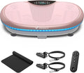 MERACH Vibration Plate Exercise Machine, 4D Whole Body Workout Vibrating Platform for Lymphatic Drainage Weight Loss Muscle Activation, Home Fitness Equipment with Bluetooth Light Pull Cord