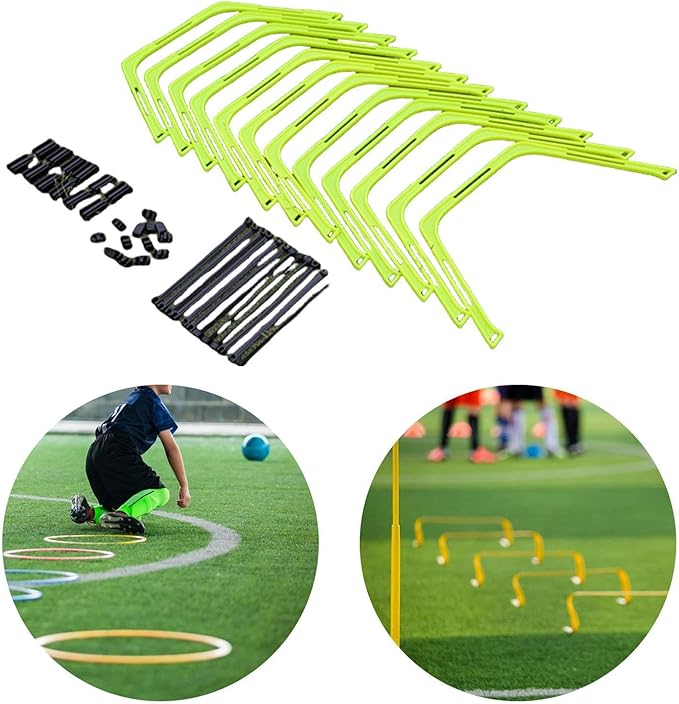 Yiju Agility Rings Foldable Workout Hexagon Hurdles Multifunction Jumping Hurdles Fitness Feet Training Equipment Speed Ladder