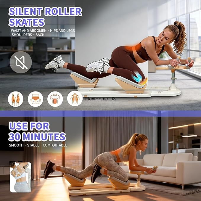 Spine Twist & Stretch Trainer Home Gym Swing Waist Exercise Machine, Ab & Back Stretcher for Core Lower Back Training, Full Body Stretch Twist Waist Leg Workout Equipment, US Local Ship