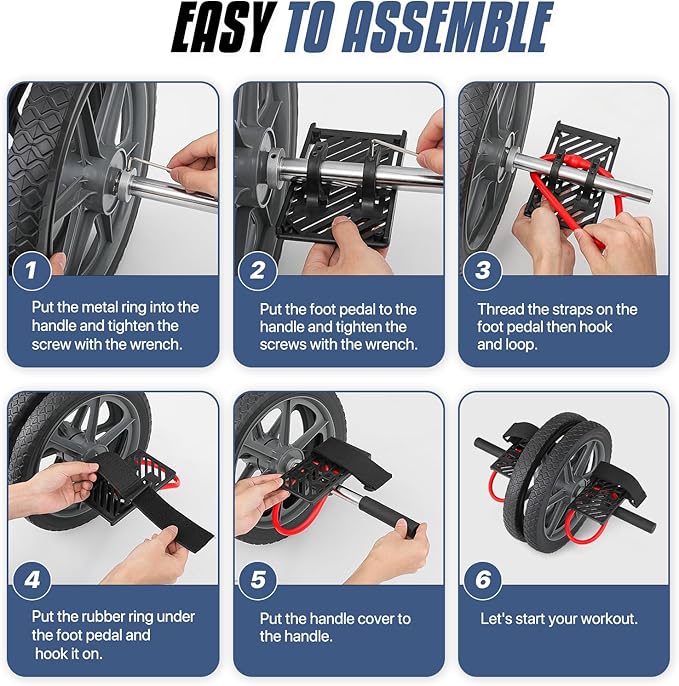 MADOG Ab Roller Wheel for Abdominal and Core Strength Training, Home Gym Abs Roller for Men Women