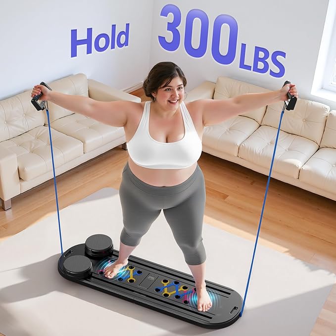 2025 Updated Pilates Board, Portable Pilates Reformer Machine for Home Workout, Easy-to-Use Pilates Sliding Board for Full Body Toning, Lightweight Fitness Gear for Beginners & Busy Moms