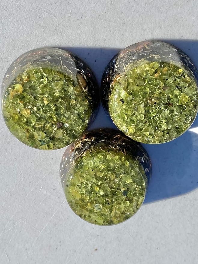 Peridot Orgone Generator Energy Accumulator 7.83Hz/432Hz/528Hz/Advance Harmonics Many Beautiful Ingredients! (Peridot)