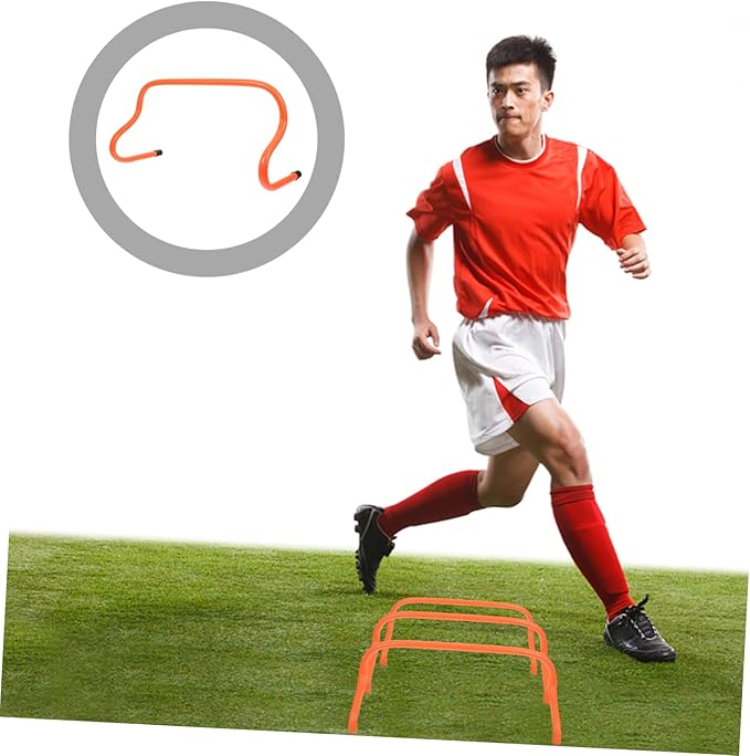 TOYANDONA 5pcs Football Hurdles for Agility Training Weatherproof Speed Barriers High for Outdoor Soccer Practice Skills and Strength