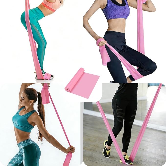 Resistance Bands Long Non-Latex Elastic Stretch Bands Work Out Band for Working Out Women or Men, Exercise Bands Set Yoga, Pilates, Gym,