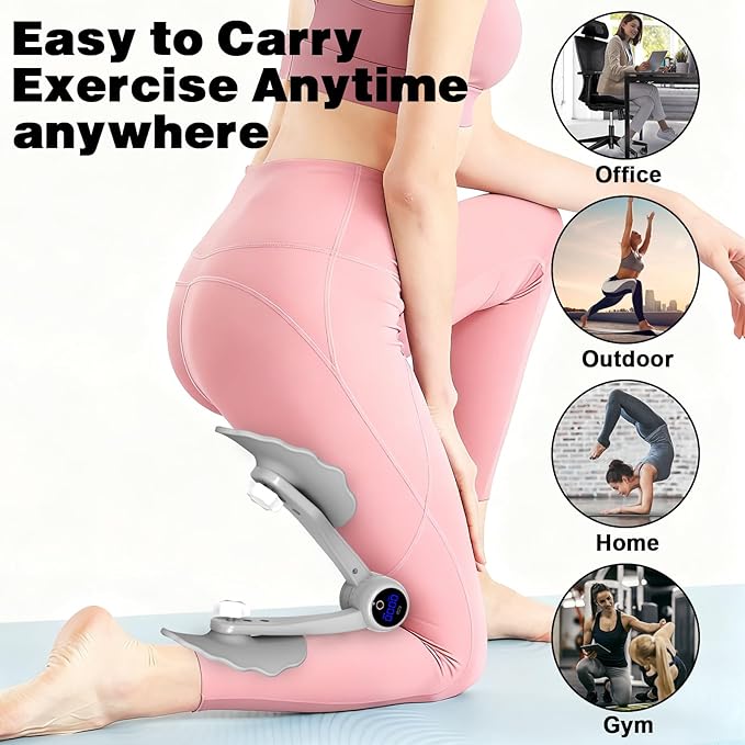 Kegel Exercise Thigh Trainer, Pelvic Floor Exercise Devices, Inner Thigh Exerciser for Women and Men, Kegel Trainer for Postpartum Rehabilitation