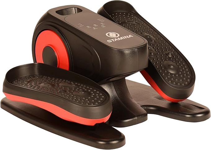 Stamina Inmotion Compact Strider Foot Exercise Machine - Under Desk Elliptical - Standing or Seated Elliptical Fitness Equipment