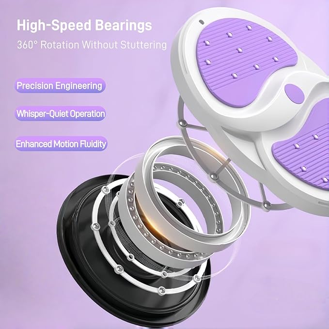Waist Twister Disc Board, Ab Twist Board with 770 lbs Weight Capacity, with 18 Magnets for Foot Massage, Noiseless Home Gym Equipment for Women Men