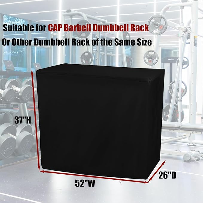 Dumbbell Rack Cover, Dust-Proof Strength Training Dumbbell Racks for Home Gym Cover Waterproof Dumbbell Weight Rack Protective Cover (Cover Only)