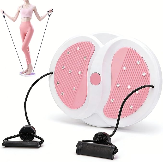 Waist Twister Disc Board, Ab Twist Board with 770 lbs Weight Capacity, with 18 Magnets for Foot Massage, Noiseless Home Gym Equipment for Women Men