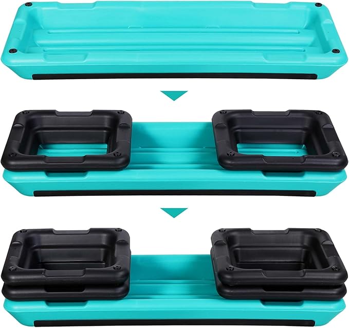 ZenStyle 43" Adjustable Aerobic Stepper Bench with 4/6/8 Inch Risers, Non-Slip Surface for Cardio, Strength Training & Home Fitness Workout