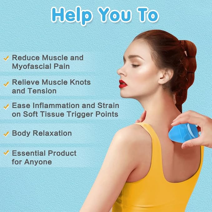 Trigger Point Massage Ball Shoulder Knot Remover Back Muscle Wall Mounted Massage Ball Deep Tissue Pressure Balls Trigger Point Iliacus Muscle Psoas Release Tool Suction Cup Back Massager