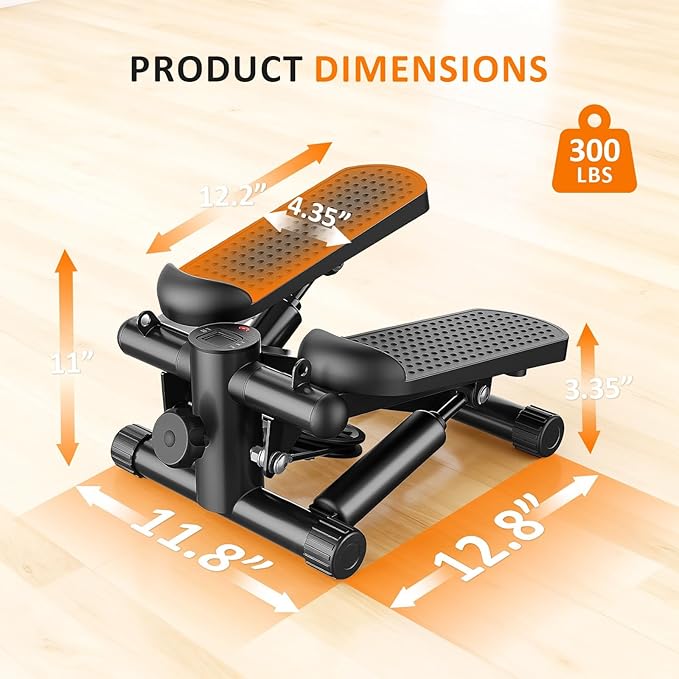 NEWBULIG Mini Stepper for Exercise at Home Stair Step Machine for Indoor Fitness Portable Home Gym Stepper for Full Body Workout 300lb Weight Capacity