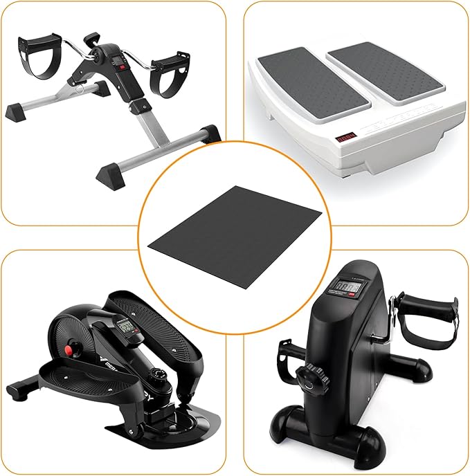 Non-Slip Elliptical Exercise Mat for Under Desk Elliptical Machines Non-Slip Mat for Under Desk Elliptical, Elliptical Mats for Seniors Home Sports Mats and Mini Elliptical Exercise Bikes