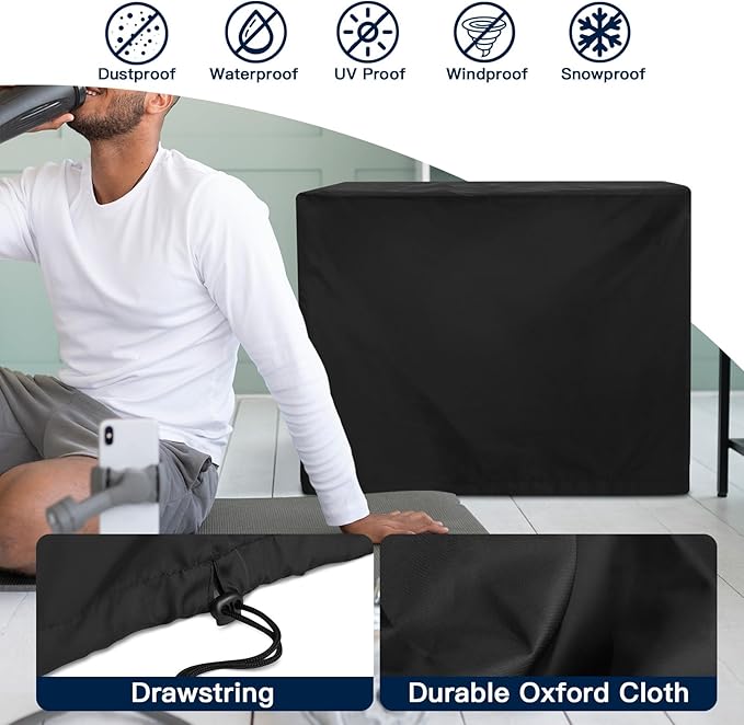 Xxerciz Dumbbell Rack Cover Dust Cover Compatible with Marcy & Cap Barbell Two Tier Dumbbell Rack, Lightweight Waterproof Anti-scratch Protective Barbell Cover Case for Home Gym