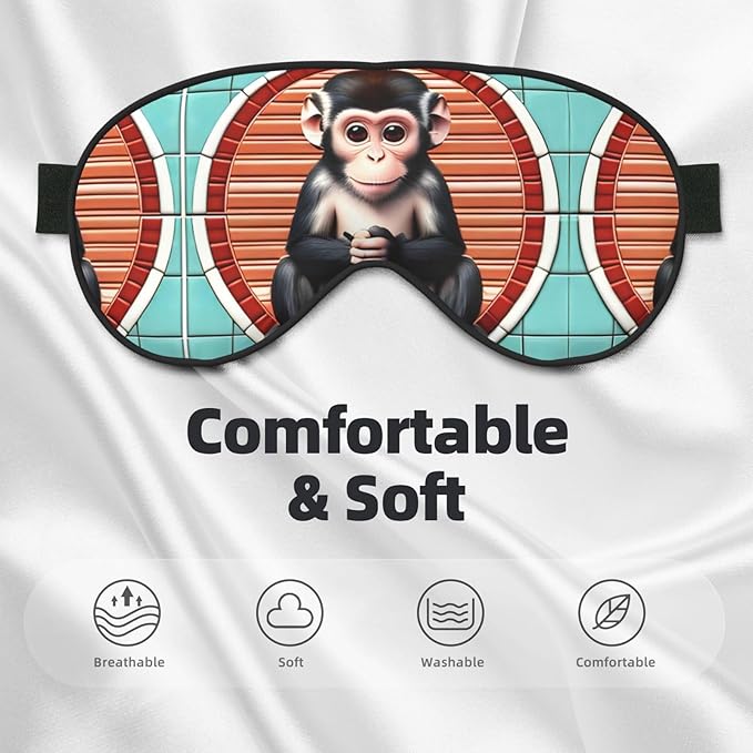 The Silent Monkey Head-Mounted Double-Sided Light-Blocking Sleeping Eye mask to Protect Eyes and Relieve Eye Fatigue