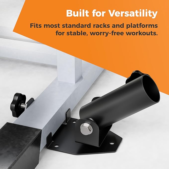 EVERSTRONG T Bar Row Attachment with V Bar Attachment Landmine Handle - 360 Swivel Landmine Attachment for Barbell for Full-Body Workout in Home Gym - Small Spaces - Deadlifts Squats Landmine Stand