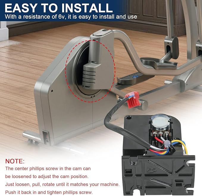 Elliptical Resistance Motor Brake Tensioner Compatible with NordicTrack CX925 Ellipticals (NEL07940) Replaces 193223 175656 182556 182851 6v