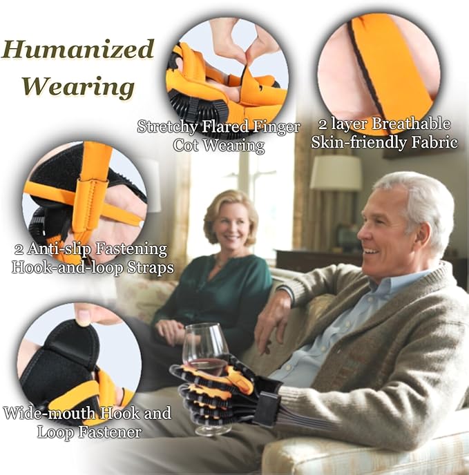 6th Generation Upgrade Rehabilitation Robot Gloves for Stroke Recovery – Hand Weakness & Hemiplegia Home Physical Therapy Device with Mirror Training & Multi-Mode (Right Hand, S)