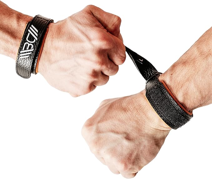 WARM BODY COLD MIND Leather Wrist Wraps for Weightlifting, Powerlifting, Gym – Wrist Support for Men & Women – Heavy Duty Wrist Straps for Strength Training (PRO Black, L)