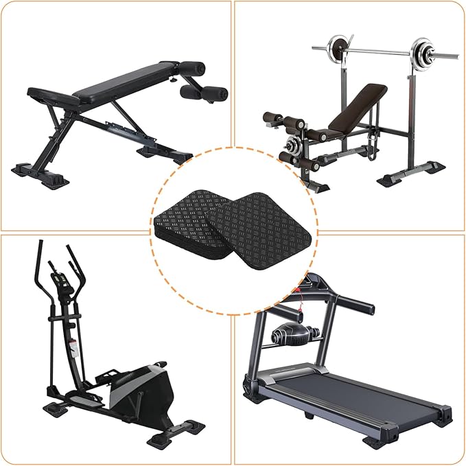 Walking Pad 68×24 Inch and 4PCS Square Treadmill Mat Pads Hardwood Floor Protection Non-Slip Double-Sided Pads Noise Shock Absorption for Treadmill Walking Pad Bike Exercise Equipment
