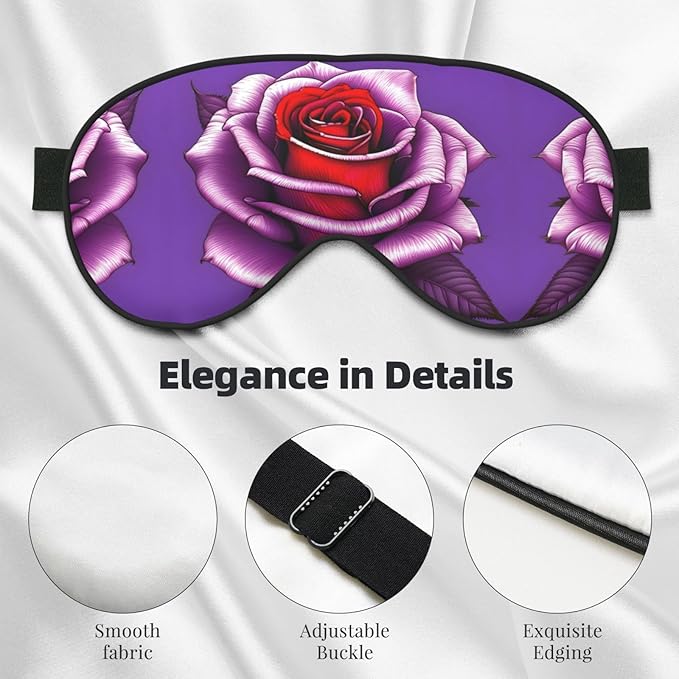 Fuchsia Rose Head-Mounted Double-Sided Light-Blocking Sleeping Eye mask to Protect Eyes and Relieve Eye Fatigue