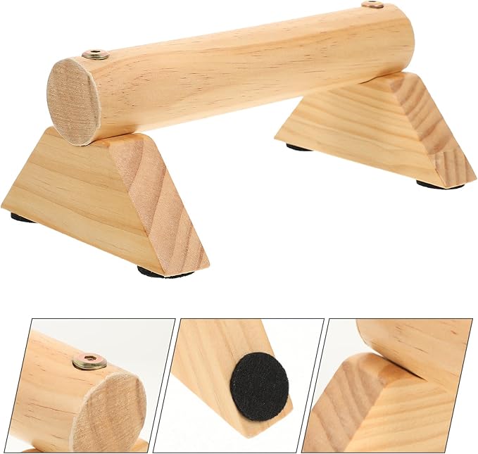 SUPVOX Push-up Handles Set with Non-slip Pads, Pine Wood Pushup Stands 21x13x8.7cm, Muscle Trainer for Home Workout and Strength Training Equipment
