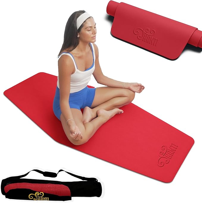 Shanti Diamond Series Yoga Mat - Diamond Shape to expand your Practise, UltraGrip surface, High dencity Cushioning for, Yoga, Pilates, Stretching & Home fitness.