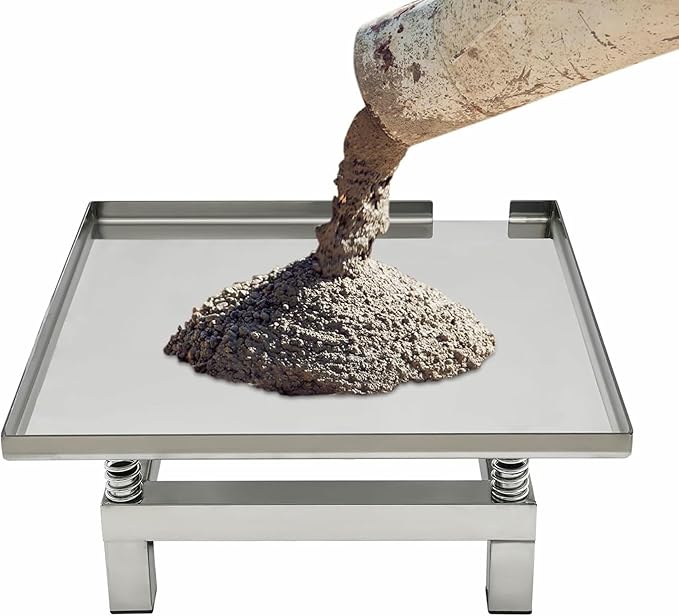 Concrete Vibrating Table, Vibration Test Bench Platform Stainless Steel Mini Vibration Table 110V