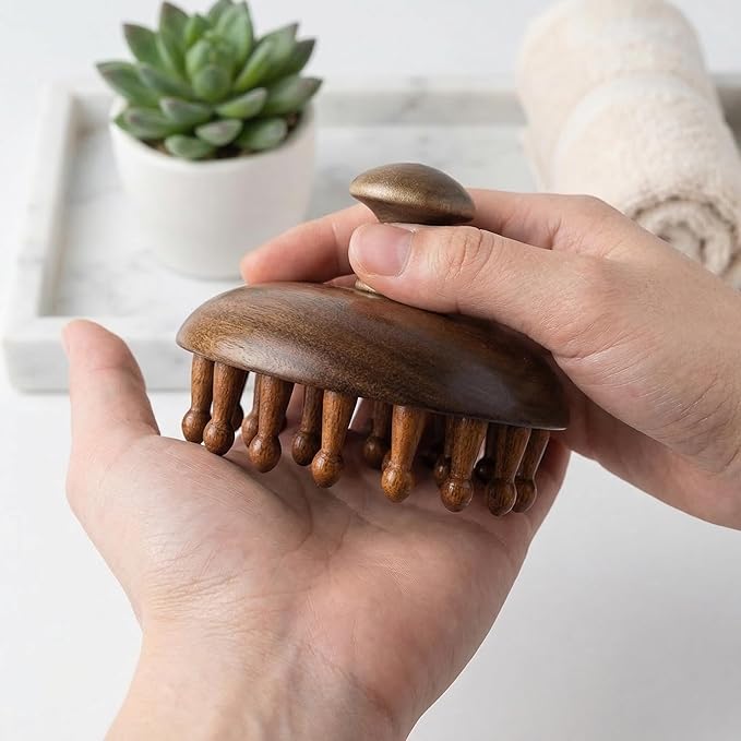 Wooden Scalp Massager｜Bamboo Brush for Hair Growth｜Wooden Hair Brush｜Body Massage Tool