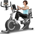 Recumbent Exercise Bike, Magnetic Staionary Bikes for Home with 8-level Resistance & Adjustable Seat, Staionary Bike for Seniors Adults, 350 LBS & LCD Monitor