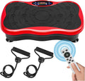 Vibration Plate Exercise Machine for Lymphatic Drainage, Whole Body Vibration Platform with Remote & Resistance Bands, 300 lbs Capacity, Home Gym Equipment for Weight Loss, Toning