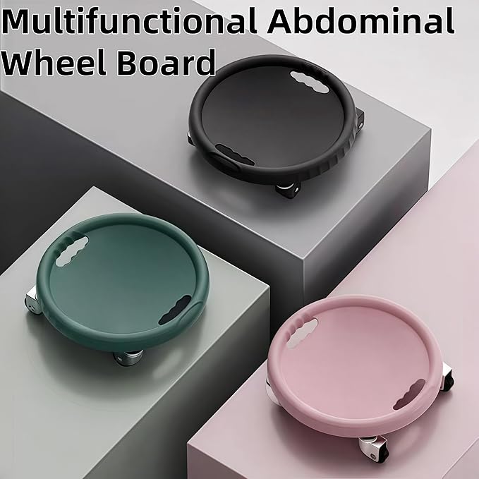 Ab Roller Wheel, Women's Multifunctional Abdominal Wheel Board with Mat,360° Rotating,for Home Gym, Full Body Fat Burning & Abdominal Training - Portable Fitness for Women