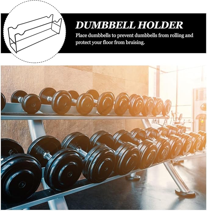Dumbbell Holder Stand Compact Dumbbell Rack for Home Gym Strength Training Weight Storage Rack 15.74X5.90X3.93In Fitness Equipment Organizer