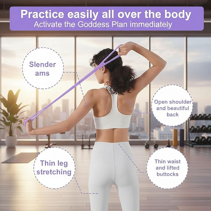 Figure 8 Exercise Bands for Women Men,3 Pcs Resistance Bands, Yoga Gym Fitness Pulling Rope 8 Word Elastic for Working Out,Arm,Back,Leg,Shoulder Training Elastic Ropes,Pilates,Home Workout Equipment