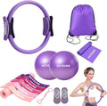 12 Pcs Pilates Equipment kit for Home Workouts, Women's Pilates Essentials Set, Pilates Ring and 2 Ball Accessories Ket, with 5 Resistance Loop, Grip Socks, Resistance Bands, Sculpt Band & Storage Bag