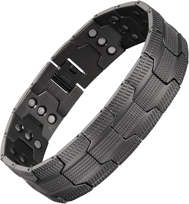 MagEnergy Copper Bracelet for Men, 3-Row Magnet Design, Ultra Strength Magnetic Bracelet 99.99% Pure Copper Wristband Adjustable Jewelry Gift with Sizing Tool