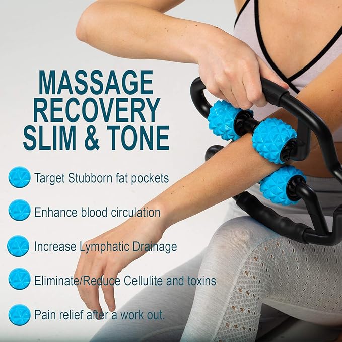 Foam Roller Deep Tissue Massager | Myofascial Massage Tools with Drawstring Gym Bag | Muscle Roller for Legs | Fit Roller Pro, High Density Foam Trigger Point Leg Circulation Massager