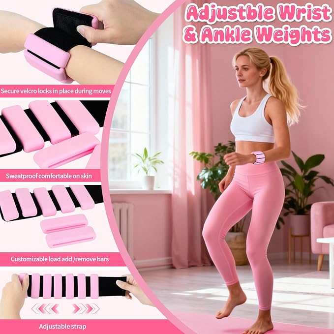 Pilates Equipment Kit for Home Workouts - 18pcs Set- 14'' Pilates Ring and Ball Set for Women, Pilates/Yoga Accessories Kit with Wrist Weights, Resistance Bands, Core Sliders, Yoga Strap, Socks, Bag