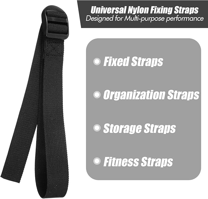 2Pcs Adjustable Rowing Machine Foot Straps, Fitness Foot Straps Replacement Parts for Rowing Machine Elliptical Under Desk Leg Exercise Machine Home Sports Office Accessories (Black)