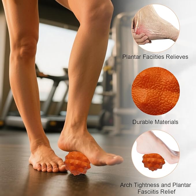 Foot Massage Ball, Pain Relieve from Plantar Fasciitis, Massage Tool for Tight Muscles and Sore Feet, Restore Foot Massage Roller, Myofascial Release