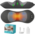 Triple Fusion Back Massager with Heat, Vibration and Smart Lift Support, Triple Fusion Massager with Ergonomic Memory Foam for Comfort and Relaxation, Ideal for Bed and Office Chair, Black