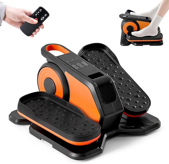 OLIXIS Under-Desk Elliptical Machine–Compact & Quiet Mini Pedal Exerciser with Adjustable Speed, LED Display, Portable Fitness Solution for Home or Office Workouts