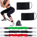 Vertical Jump Trainer Leg Strength Ankle Resistance Bands with Cuffs Workout Equipment for Fitness Basketball Volleyball Tennis Jumping Strength Training Equipment
