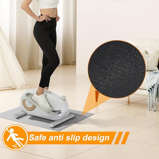 Non-Slip Mat for Under Desk Elliptical and Portable Floor Bike, Elliptical Mats for Seniors Home Sports Mats and Mini Elliptical Exercise Bikes, Ellipse Machine Mat
