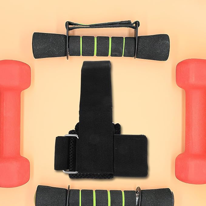 ibasenice Leg Curl Attachment Dumbbell Foot Strap Adjustable No Slip Ankle Exercise Equipment for Strength Training Gym Workouts