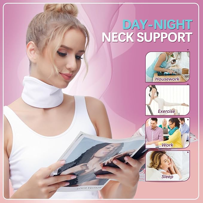 Castor Oil Pack for Thyroid - Reusable Organic Castor Oil Neck Wrap for Thyroid, Less Mess, Anti Oil Leak, Comfort Fit, Oil Not Included (White)