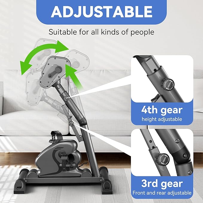 Motorized Pedal Exerciser Leg Arm Workout Knee Physical Therapy Assisted Rehabilitation Electric Exercise Bike Home Recover Fitness Equipment Suitable for Elderly