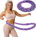 Soft Fitness Spring Hoop for Women Weight Loss, 3.3 lbs Weighted Exercise Infinity Hoop, Foldable and Portable Hula Circle Hoops for Home Travel